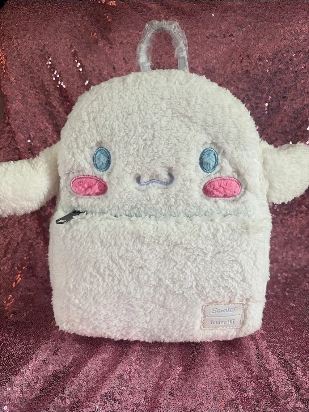 Sanrio Cinnamoroll Plush Backpack - White with Pink Cheeks Hot Topic exclusive